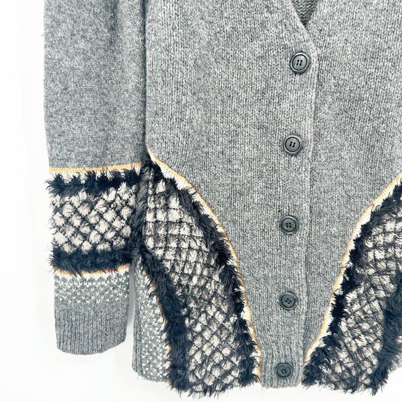 Anthropologie Sleeping On Snow Womens Corby Lodge Knit Wool Blend Cardigan S - Picture 6 of 8